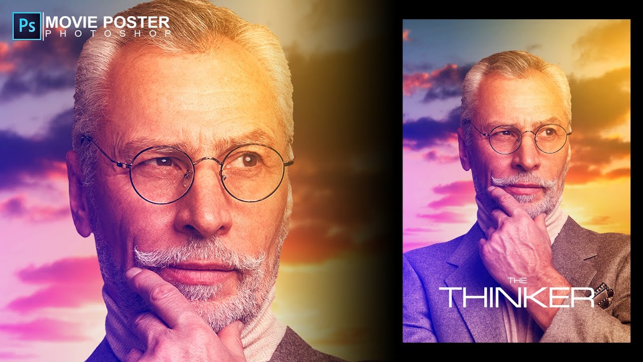 Movie Poster Design - The Thinker - Photoshop Tutorial