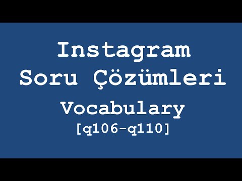 YDS/YÖKDİL Kelime Soru Çözümleri - 22 (q106-q110)