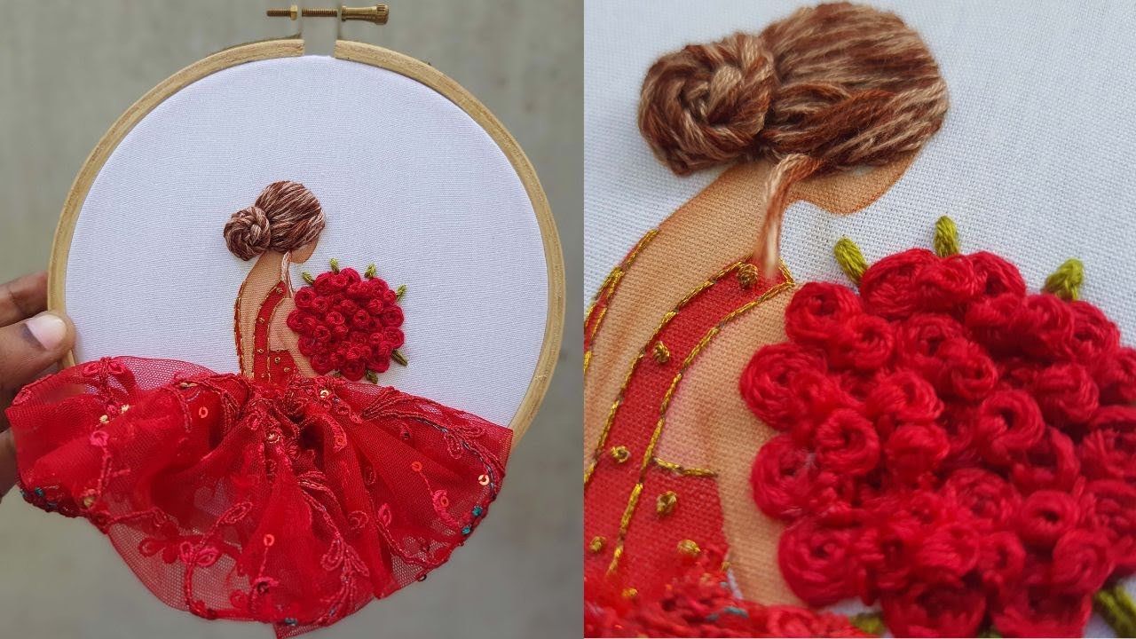 Crafting Beauty: Mastering Hair Embroidery Hoop Art for Beginners ...
