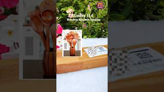 Meesho Kitchen Haul Wooden Spatula Set Unboxing ✨ #shorts #unboxing #meesho