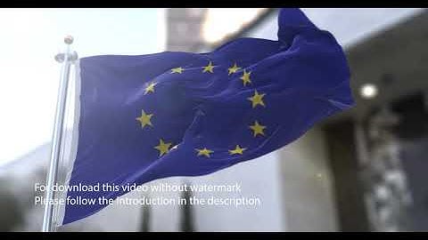 Eropean Union flag with 3d effect blowing in the wind 3D Flag V2 long