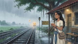 🌧️🚂 Ghibli Style | Monsoon Train Station • Petrichor & Old Tracks ASMR screenshot 4