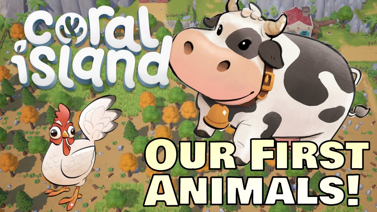 Adopting our first animals in Coral Island! - YouTube