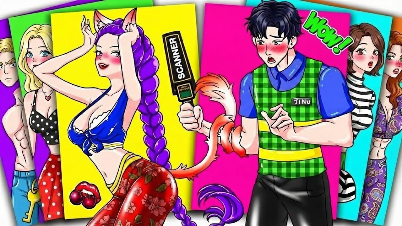 KPOP DEMON HUNTERS - Cat RUMI Met The Security Check From JINU   | Sticker Book DIY