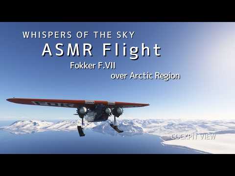 Fokker F.VII over Arctic Region | Silent Polar ASMR Flight (No Commentary) //97