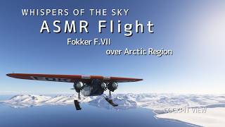 Fokker F.VII over Arctic Region | Silent Polar ASMR Flight (No Commentary) //97