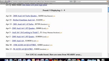 Craigslist California Cities and Towns - How to Search Cars All of the CA Locations