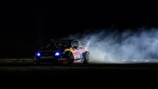 Shane van Gisbergen drifts a custom VF Holden Commodore Supercar