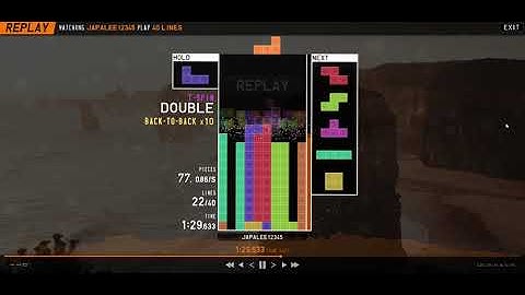 Clear 40 lines with only T-Spin Doubles less than 3 min