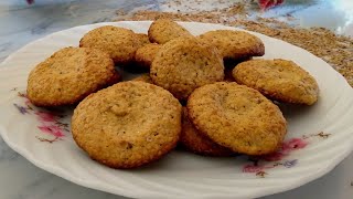 Sesame Cookies simplest Recipe | How to make sesame biscuits | 📢 ViRAL Recipe ⚠️