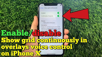 How to enable/disable show grid continuously in overlays voice control on iPhone X