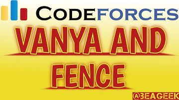 Vanya and fence codeforces solution in c @ BE A GEEK  | Hindi | | Algorithm | | 110A |