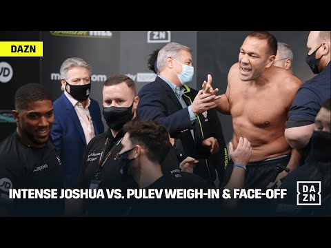 WILD Scenes As Anthony Joshua & Kubrat Pulev Have INTENSE Weigh-In & Face-Off