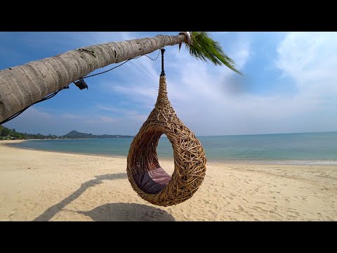 Lamai beach Koh Samui 2020 in Sunny day - Walk on the Beach | Virtual walking tour in Thailand
