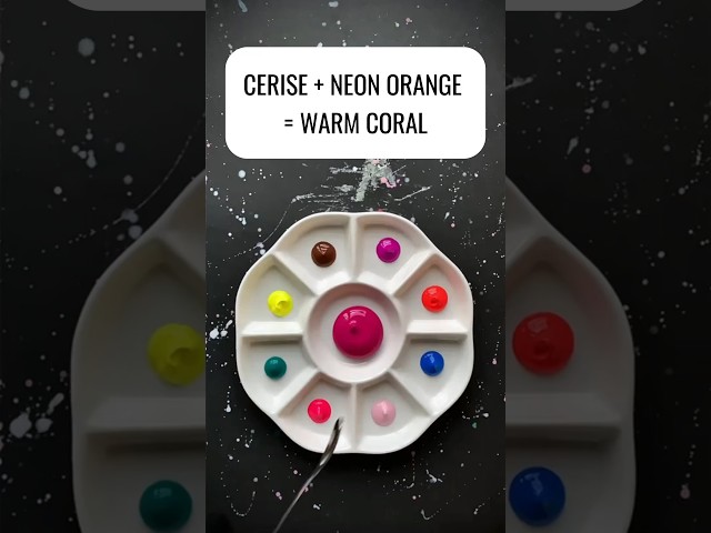 Cerise and Neon: A Colorful Combination🎨👩‍🎨 #asmr #foryou #shorts