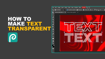 How to make text transparent in Photopea