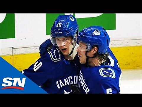 Elias Pettersson's Great Individual Effort Sets Up Boeser For Goal