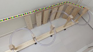 Marble Run Race ASMR☆ Transparent Hose Wave Slope + Small carpenter + cuboro