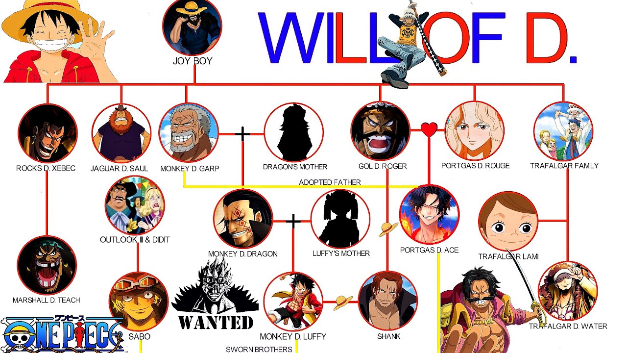 One Piece - Dragon's true identity, Monkey D. Family tree part 1