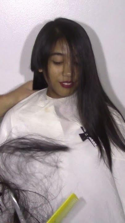  Friendly girl shiny long hair to short pixie haircut part 1 #haircut # ...