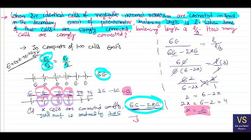 Potentiometer Problem Finding number of wrongly connected cells fro IIT-JEE and NEET Physics