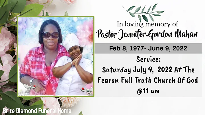 Thanksgiving Service For The Life Of Pastor Jennif...