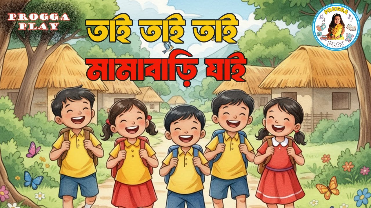 মামাবাড়ি যাই | Tai Tai Tai Mamar bari zai | বাংলা ছড়া | Bengali Kids Rhyme | Progga Play