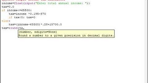 python simple income tax calculator