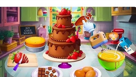 Diy Cake Maker Game ।। Kitchen Set Diy Cooking Game #cook #gameplay #cake #sweets #recipe #animation