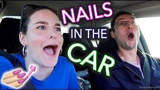 Painting my Nails in the Car