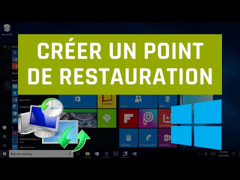 Vidéo: Comment Trouver Un Point De Restauration Système