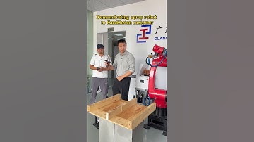 Spraying robot #automation #machine #industrialrobots #spray #robot