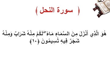 سورة النحل الأية 10