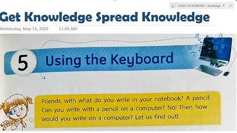 COMPUTER IT MATRIX PART-1 CLASS-1 CH-5 USING THE KEYBOARD