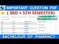 How to download 5th semester important question with solution pdf || Pharma lectures ||