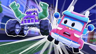 Super SPIDER TRUCK vs. Monster Truck HULK | Avengers Superhero Show | SuperTruck - Rescue | Cartoons