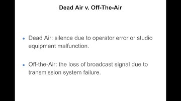 KANW Radio Broadcasting Class Session 6-5 Off Air Procedure