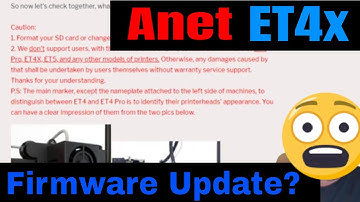 Anet ET4x Firmware Update... Not sure I am brave enough 😬