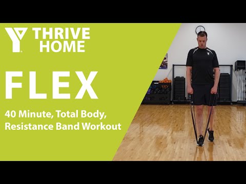 YThrive FLEX 1: 40 Minute, Total Body, Resistance Band Workout