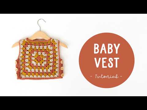 Baby Crochet Granny Square Vest Tutorial | Little Granny Vest