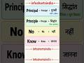 25 May 2026 Principal vs Principle | No vs Know Meaning in Hindi | English Vocabulary Tricks