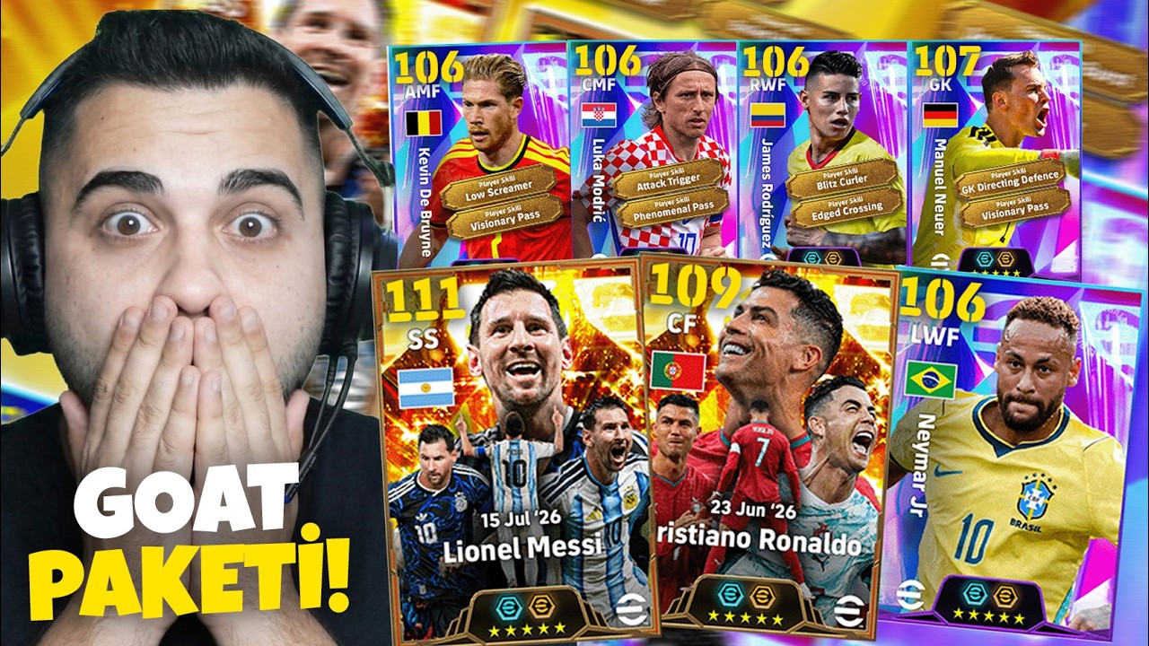 OHAA! 3 Becerili 111 MESSI, 109 YER FÜZECİ RONALDO & Bombacı NEYMAR Paketi! 🔥 Top Açılımı + Deneme!