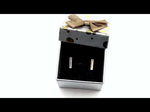 Срібні сережки гвоздики з золотом Ю447сР розмір 12х2 мм вага 1.37 г, видео 1