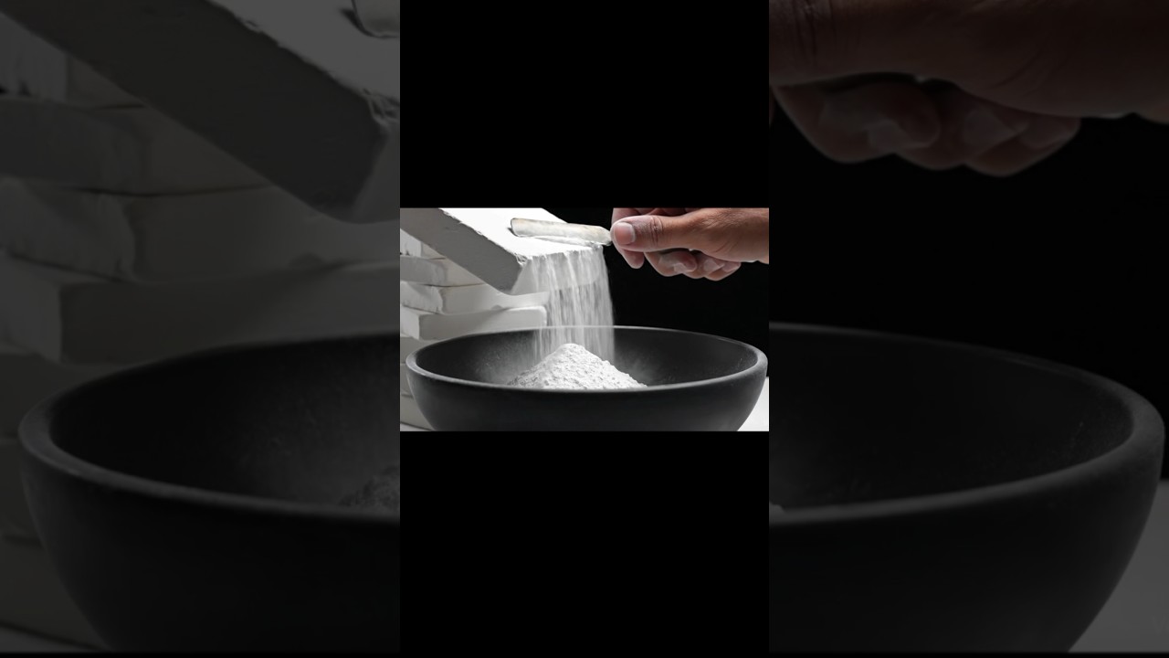 shaving the chalk block 🤍 