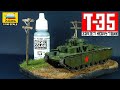 Zvezda 1/100 Scale T-35  Soviet Heavy Tank- Full build video