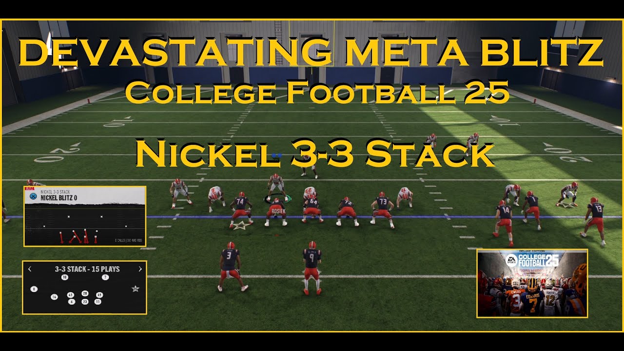 Meta Blitz Nickel 3-3 Stack in College Football 25 - YouTube