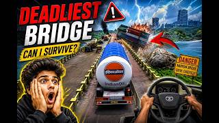 🚛 Can I Deliver This Indian Oil Tanker Across the Deadliest Bridge? 😱 | Truck Driving Simulator screenshot 3