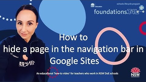 How to hide a page in the navigation bar in Google Sites