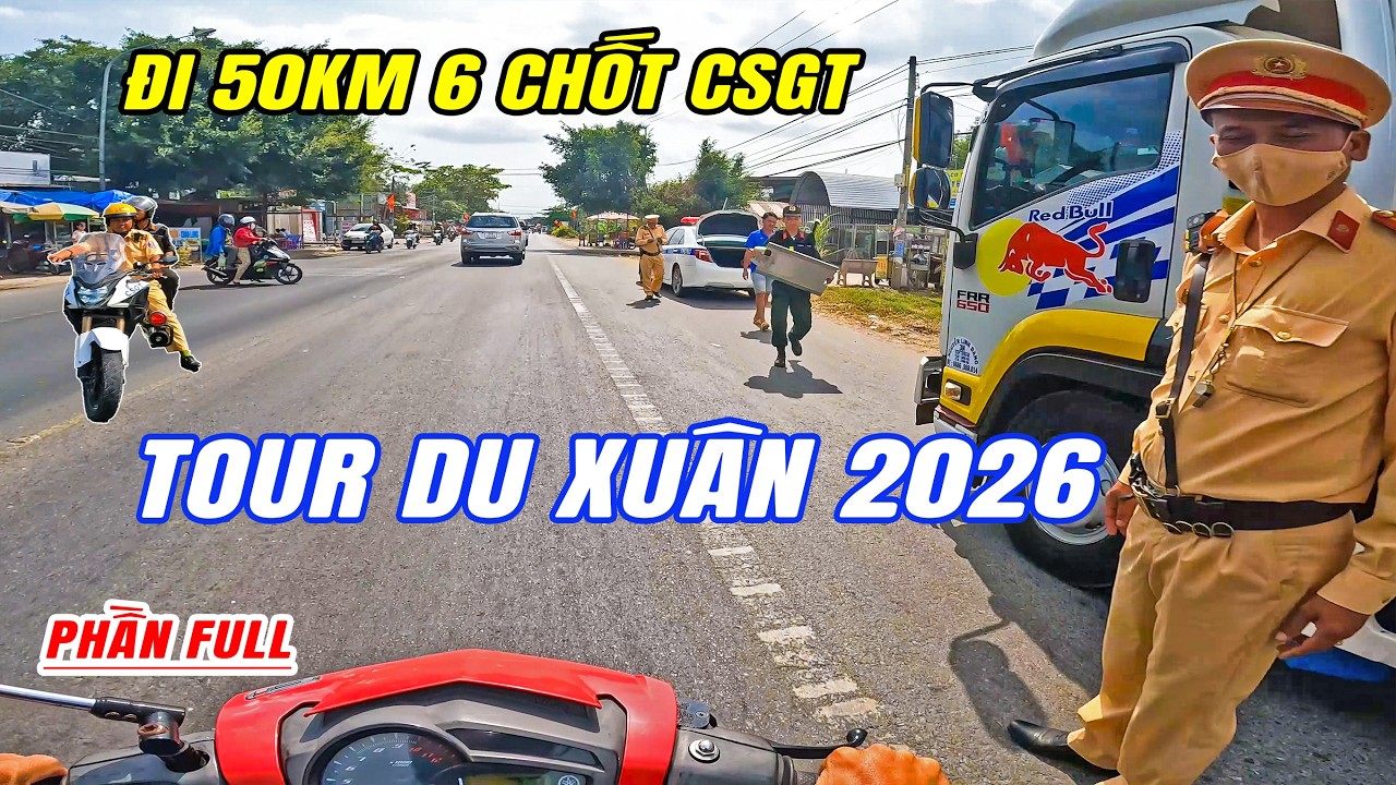 Tour Du Xuân Tết 2026 Sóc Trăng - Siêu Clip - 50km đi lễ chùa, vui chơi qua tới 6 chốt CSGT