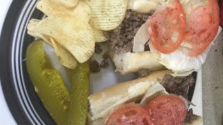 How To Make Chopped Cheeseburger Sub  #Cooking #food